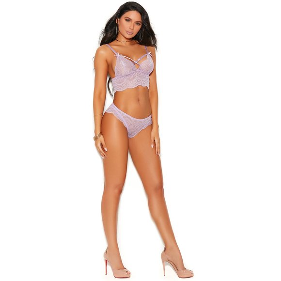 Strappy Lace Cami Top with Panty Set Plus Size - Picture 7 of 7